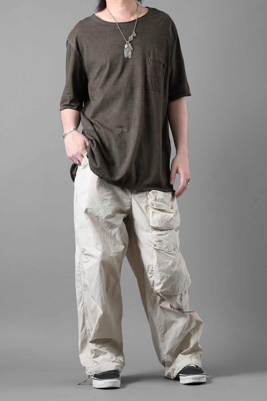 daub DYEING OVERSIZE T-SHIRT WITH POCKET / C.JERSEY (BROWN)