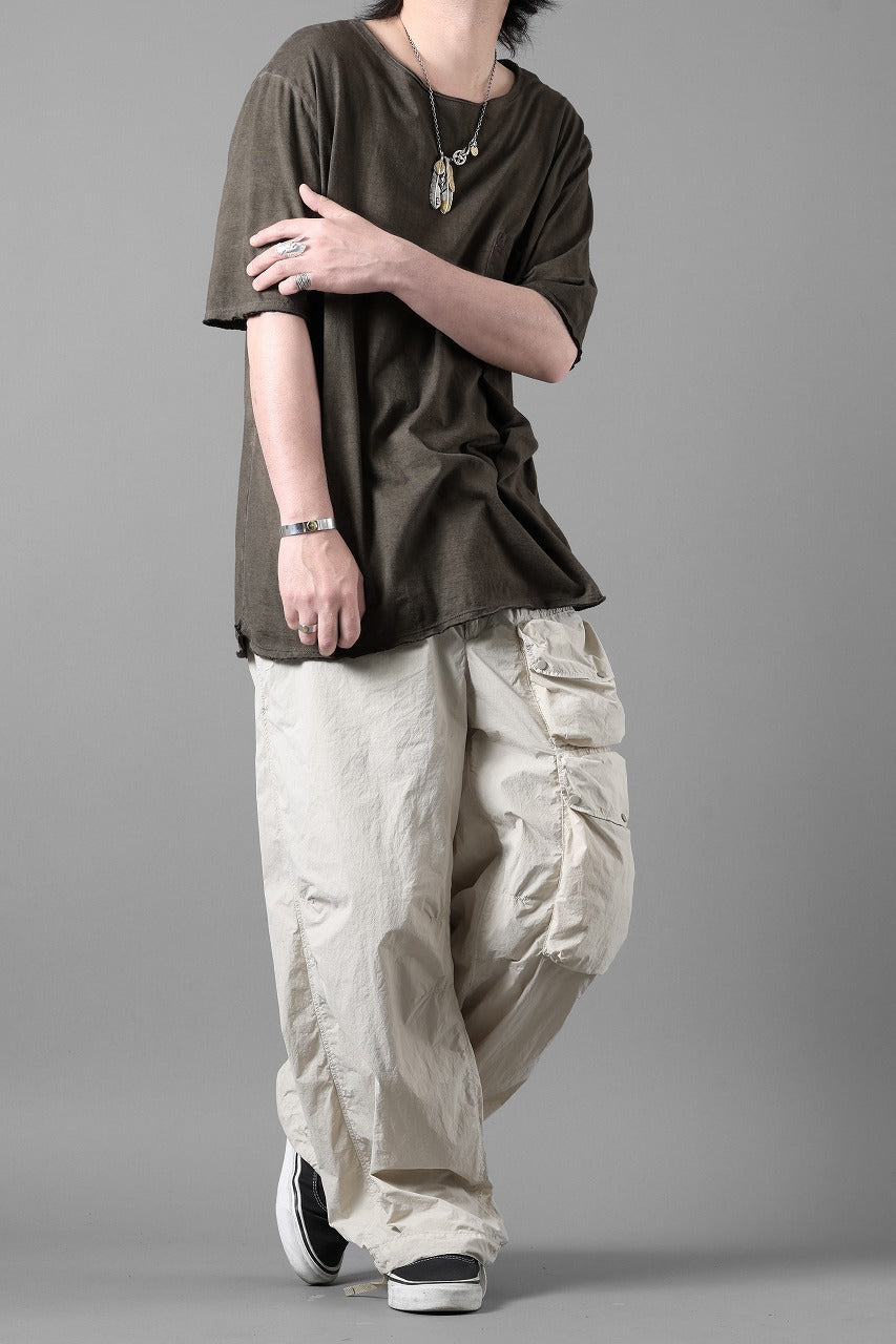 daub DYEING OVERSIZE T-SHIRT WITH POCKET / C.JERSEY (BROWN)