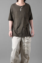 画像をギャラリービューアに読み込む, daub DYEING OVERSIZE T-SHIRT WITH POCKET / C.JERSEY (BROWN)