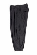 画像をギャラリービューアに読み込む, KLASICA &quot;VICTOR&quot; BACK SEAM TAPERED TROUSERS / &quot;END ON END&quot; SUPER 120&#39;s WOOL x HEMP (MATT BLACK)