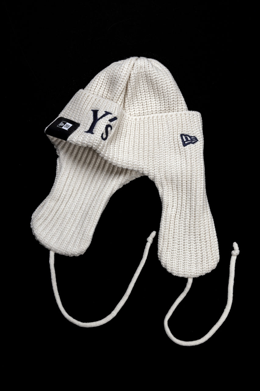 Y's × New Era KNIT TRAPPER (IVORY)