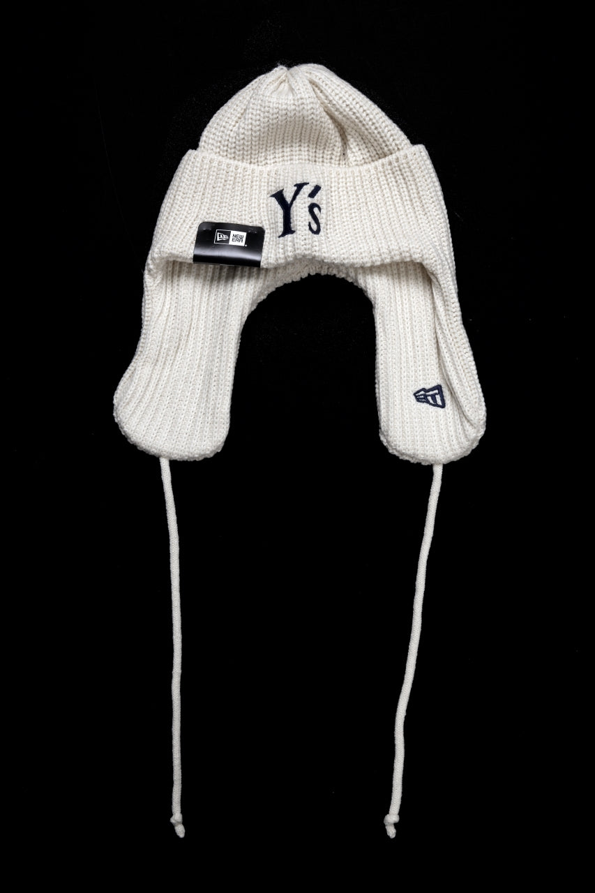 Y's × New Era KNIT TRAPPER (IVORY)