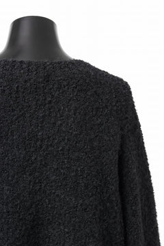 th products Inflated Cardigan / 1/4.5 kasuri loop knit (black)の