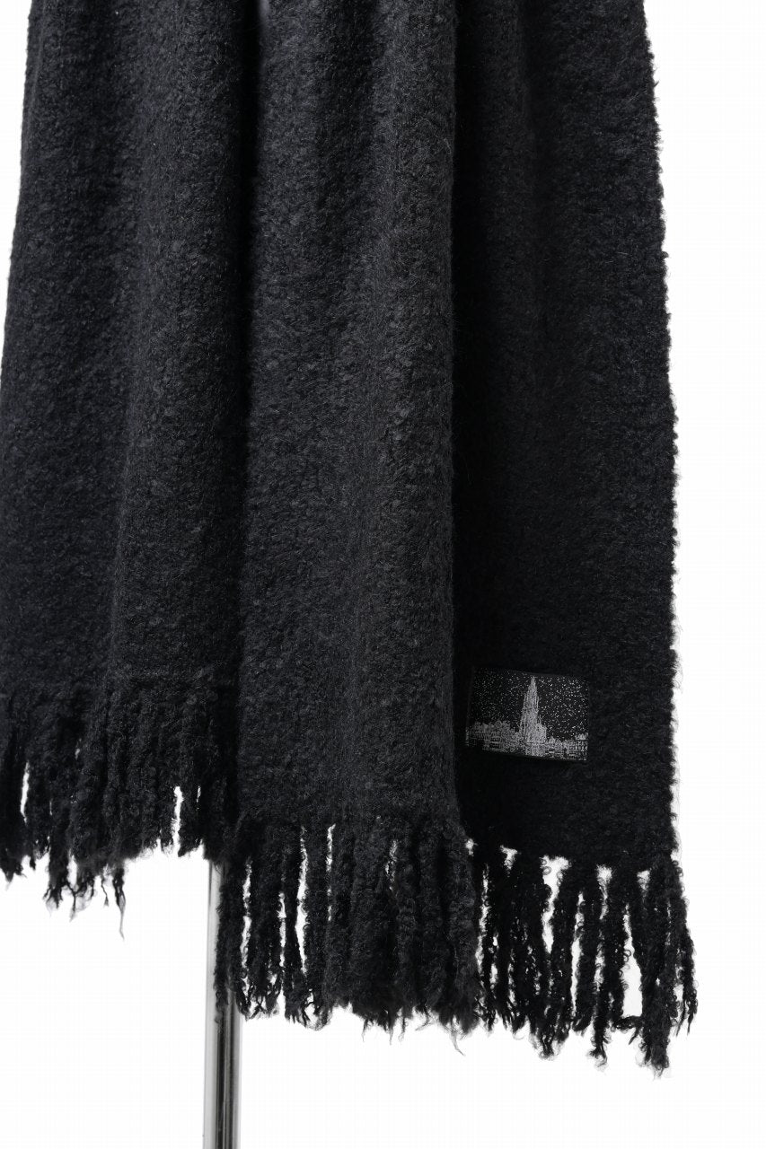 th products Inflated Scarf / 1/4.5 kasuri loop knit (black)
