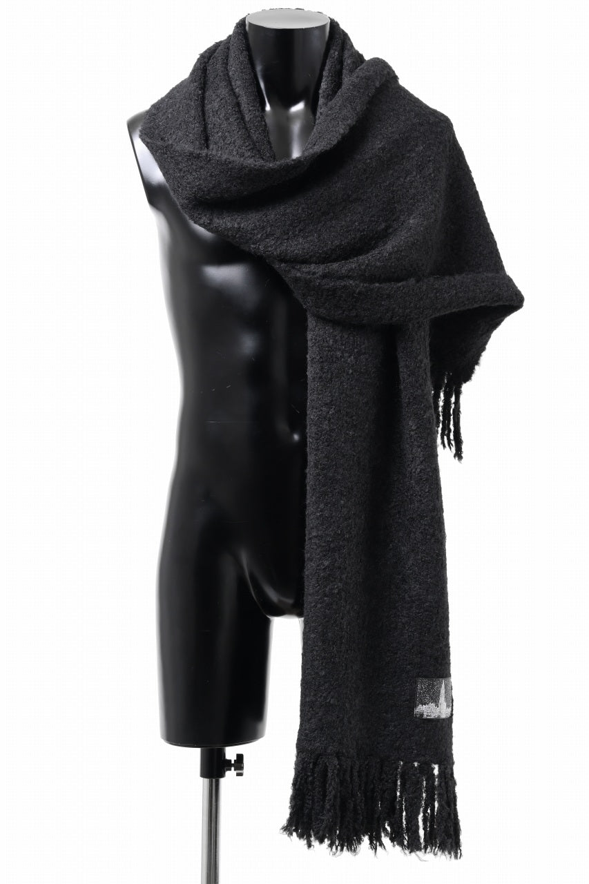 th products Inflated Scarf / 1/4.5 kasuri loop knit (black)