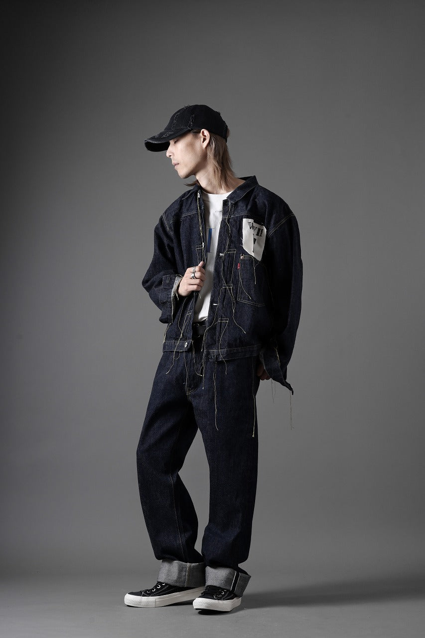 画像をギャラリービューアに読み込む, FULLCOUNT WWⅡ Model Brown Cotton Denim Pants / 13.7oz Zimbabwe Selvedge Denim (INDIGO BLUE / ONE WAHED)