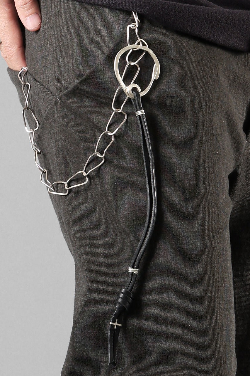 画像をギャラリービューアに読み込む, m.a+ silver / leather key holder / A-KH1 GR 3.0 (BLACK)