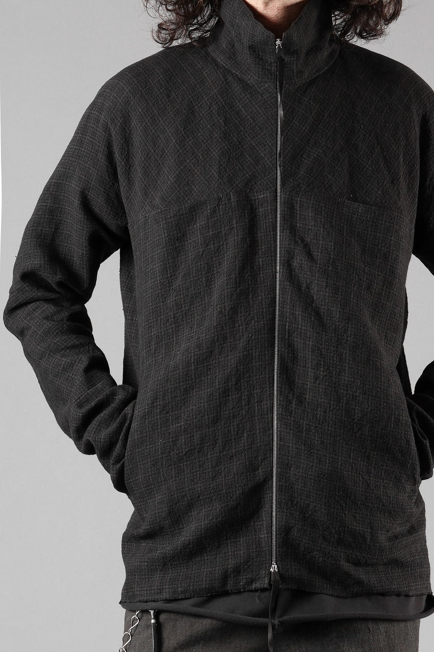 画像をギャラリービューアに読み込む, m.a+ exclusive zipped tall collar shirt jacket wt. pockets / H252DZ/P / LCK (BLACK)