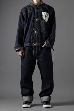 画像をギャラリービューアに読み込む, FULLCOUNT WWⅡ Model Brown Cotton Denim Pants / 13.7oz Zimbabwe Selvedge Denim (INDIGO BLUE / ONE WAHED)