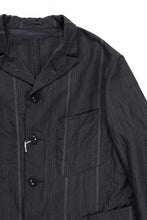 画像をギャラリービューアに読み込む, KLASICA exclusive &quot;KLING&quot; SINGLE LAYER 3 POCKET BLAZER / LIGHT WEIGHT DARK RANDOM STRIPE RAMIE (IRON STRIPES)