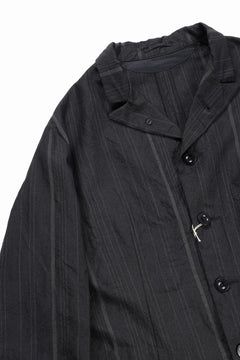 画像をギャラリービューアに読み込む, KLASICA exclusive &quot;KLING&quot; SINGLE LAYER 3 POCKET BLAZER / LIGHT WEIGHT DARK RANDOM STRIPE RAMIE (IRON STRIPES)