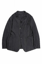 画像をギャラリービューアに読み込む, KLASICA exclusive &quot;KLING&quot; SINGLE LAYER 3 POCKET BLAZER / LIGHT WEIGHT DARK RANDOM STRIPE RAMIE (IRON STRIPES)