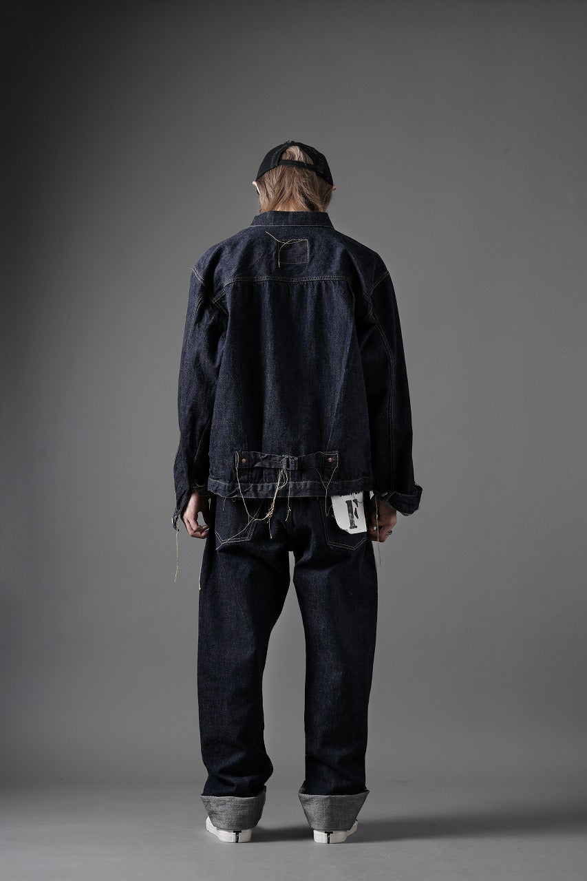 FULLCOUNT WWⅡ model Brown Cotton Denim Jacket / 13.7oz Zimbabwe Selvedge Denim (INDIGO BLUE / ONE WAHED)