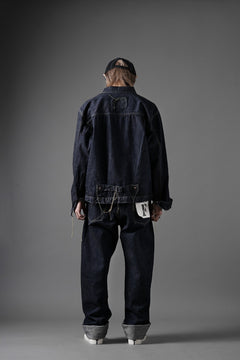 画像をギャラリービューアに読み込む, FULLCOUNT WWⅡ Model Brown Cotton Denim Pants / 13.7oz Zimbabwe Selvedge Denim (INDIGO BLUE / ONE WAHED)