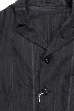 画像をギャラリービューアに読み込む, KLASICA exclusive &quot;KLING&quot; SINGLE LAYER 3 POCKET BLAZER / LIGHT WEIGHT DARK RANDOM STRIPE RAMIE (IRON STRIPES)