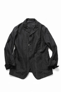 画像をギャラリービューアに読み込む, KLASICA exclusive &quot;KLING&quot; SINGLE LAYER 3 POCKET BLAZER / LIGHT WEIGHT DARK RANDOM STRIPE RAMIE (IRON STRIPES)