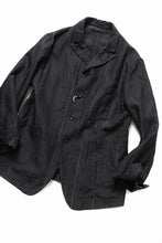 画像をギャラリービューアに読み込む, KLASICA exclusive &quot;KLING&quot; SINGLE LAYER 3 POCKET BLAZER / LIGHT WEIGHT DARK RANDOM STRIPE RAMIE (IRON STRIPES)