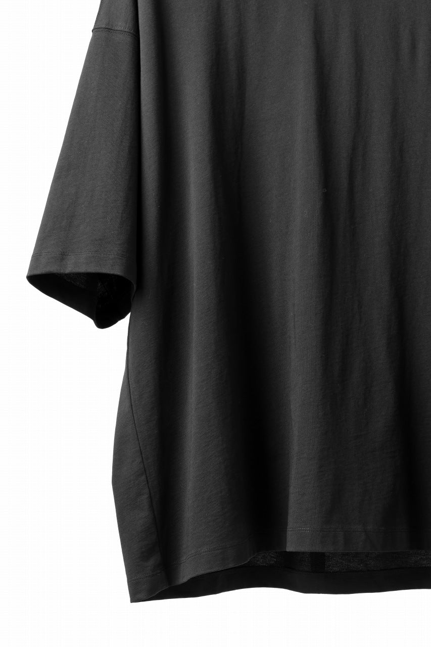 thom/krom RELAXED FIT SHORT SLEEVE TEE / COTTON JERSEY (BLACK)の 