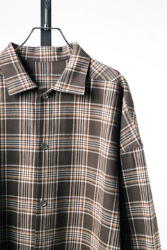 Load image into Gallery viewer, 【SAMPLE】A.F ARTEFACT LONG SHIRT / TARTAN CHECK (BROWN x BEIGE)