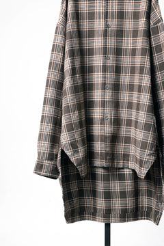 Load image into Gallery viewer, 【SAMPLE】A.F ARTEFACT LONG SHIRT / TARTAN CHECK (BROWN x BEIGE)