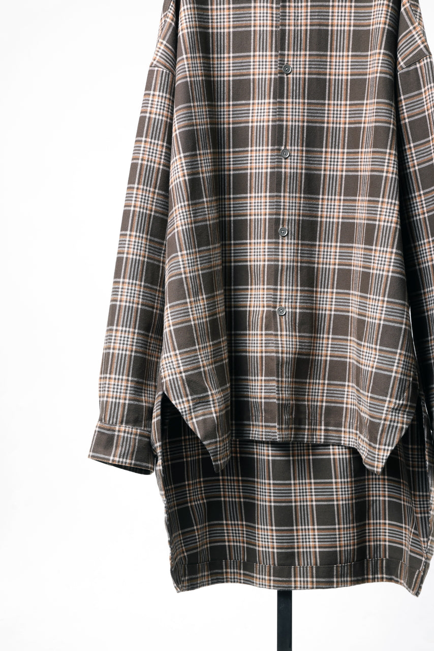 Load image into Gallery viewer, 【SAMPLE】A.F ARTEFACT LONG SHIRT / TARTAN CHECK (BROWN x BEIGE)