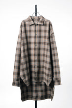 Load image into Gallery viewer, 【SAMPLE】A.F ARTEFACT LONG SHIRT / TARTAN CHECK (BROWN x BEIGE)