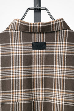 Load image into Gallery viewer, 【SAMPLE】A.F ARTEFACT LONG SHIRT / TARTAN CHECK (BROWN x BEIGE)