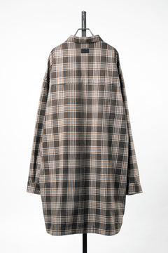 Load image into Gallery viewer, 【SAMPLE】A.F ARTEFACT LONG SHIRT / TARTAN CHECK (BROWN x BEIGE)
