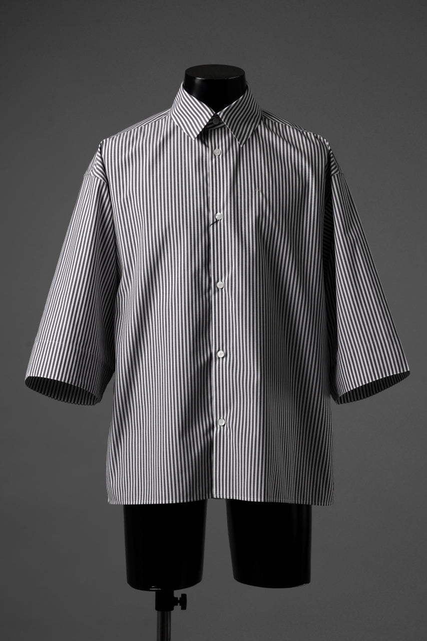 TARO HORIUCHI / th products "EDWARD" Big Sleeve S/S Shirt / esteneige broad cloth (stripe)