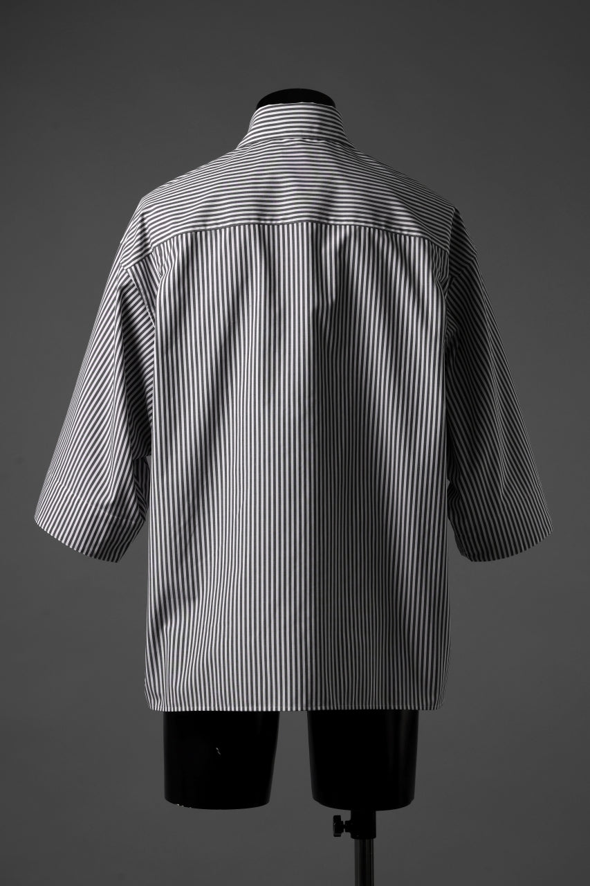 TARO HORIUCHI / th products "EDWARD" Big Sleeve S/S Shirt / esteneige broad cloth (stripe)