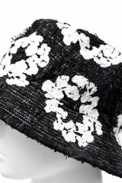 READYMADE x DENIM TEARS COTTON WREATH TWEED BUCKET HAT (BLACK 