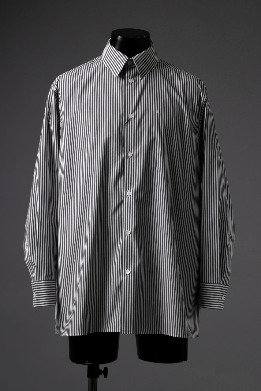 TARO HORIUCHI / th products "ROMAN" Midsize Shirt / esteneige broad cloth (stripe)