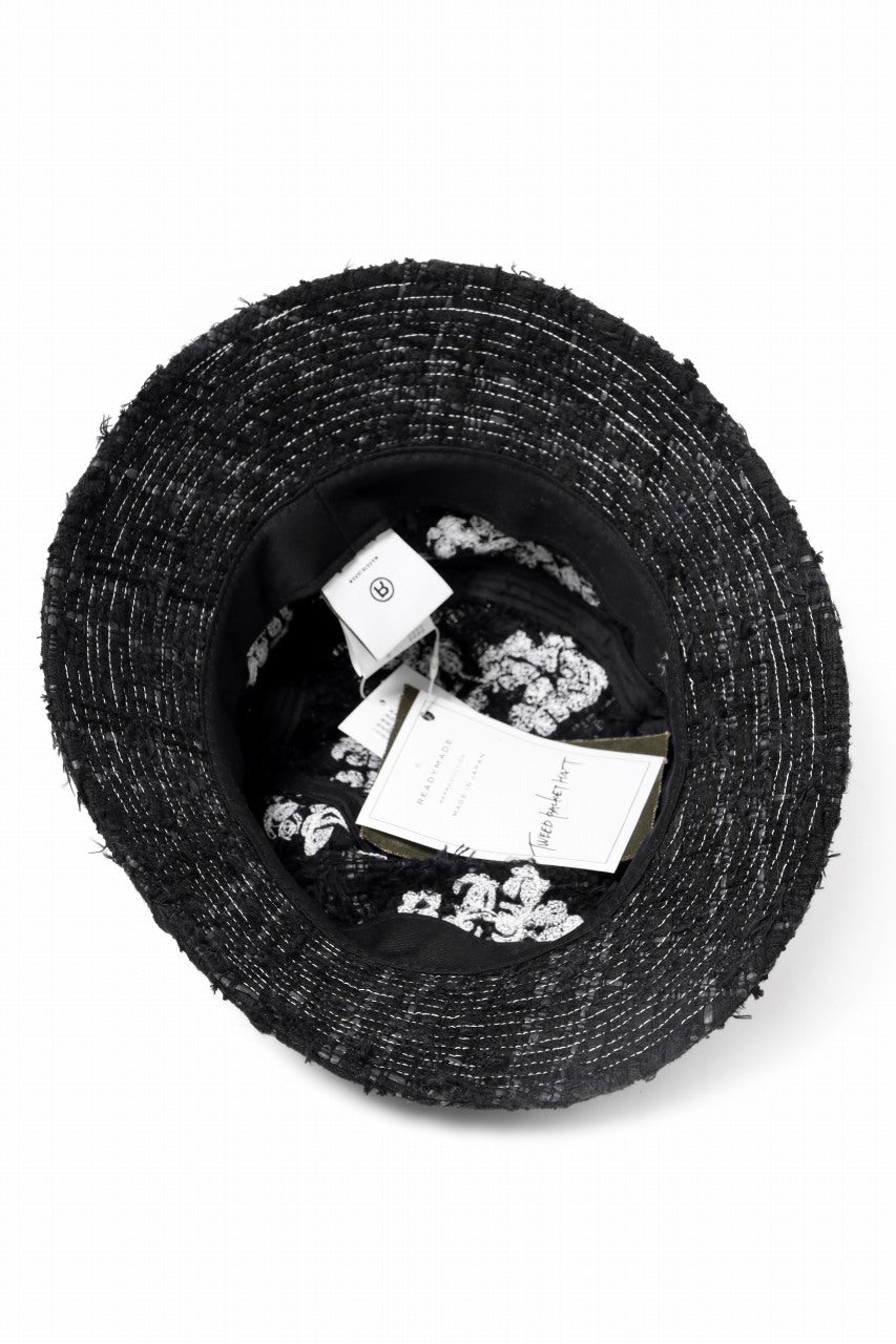 Load image into Gallery viewer, READYMADE x DENIM TEARS COTTON WREATH TWEED BUCKET HAT (BLACK)