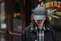 画像をギャラリービューアに読み込む, FULLCOUNT × HTC Black Denim Cap On Studs by Zip Stevenson (BLACK)