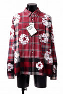 READYMADE x DENIM TEARS COTTON WREATH CHECK SHIRT (RED)