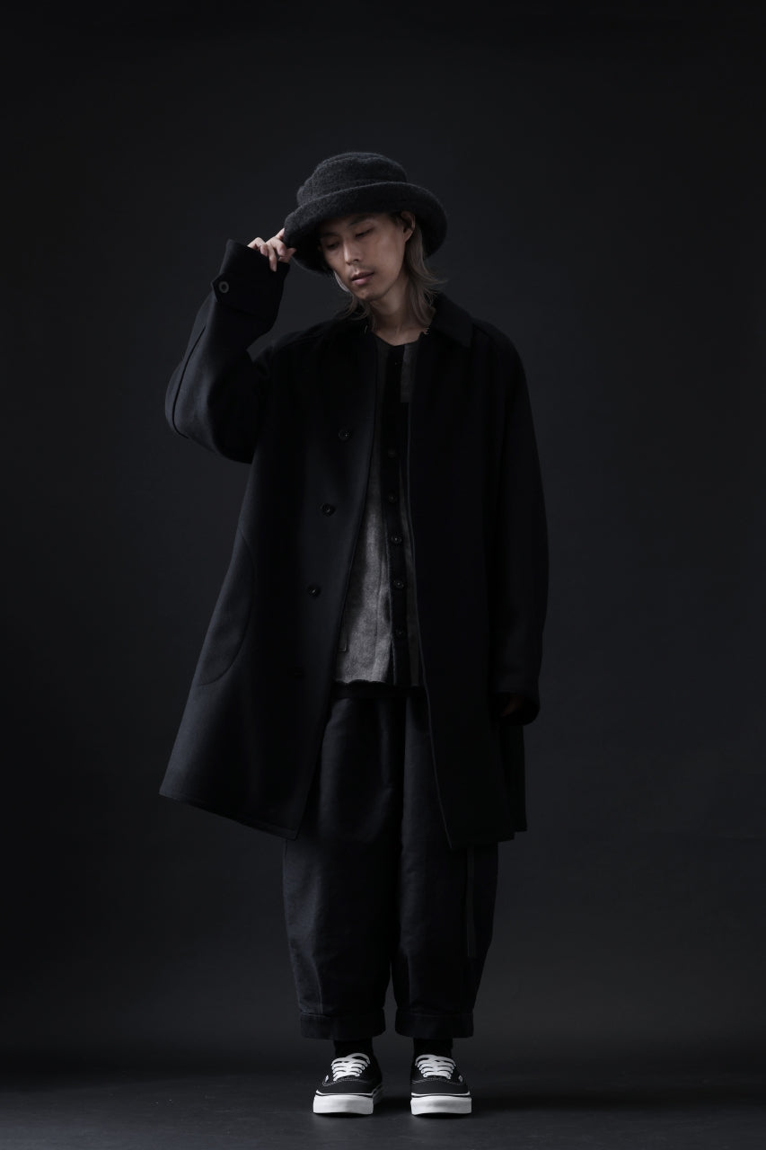 KLASICA GOSSE TWO TUCKED TROUSERS / SURPHER DYED MOLE SKIN (DEEP SEA)
