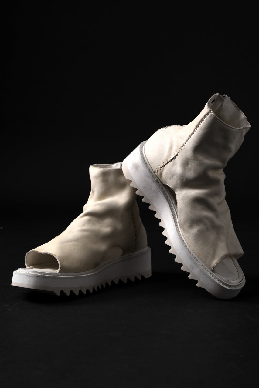 Load image into Gallery viewer, incarnation HORSE WHITE LEATHER SHARK SOLE SANDAL SD-1 (HAND DYED / B00N-OC)