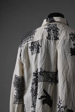 画像をギャラリービューアに読み込む, YUTA MATSUOKA classic shirt / washer cotton linen antique print (ecru)