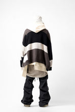 Load image into Gallery viewer, A.F ARTEFACT GEO PATTERN COTTON KNIT CARDIGAN /  (BLACK x GREY x BEIGE)