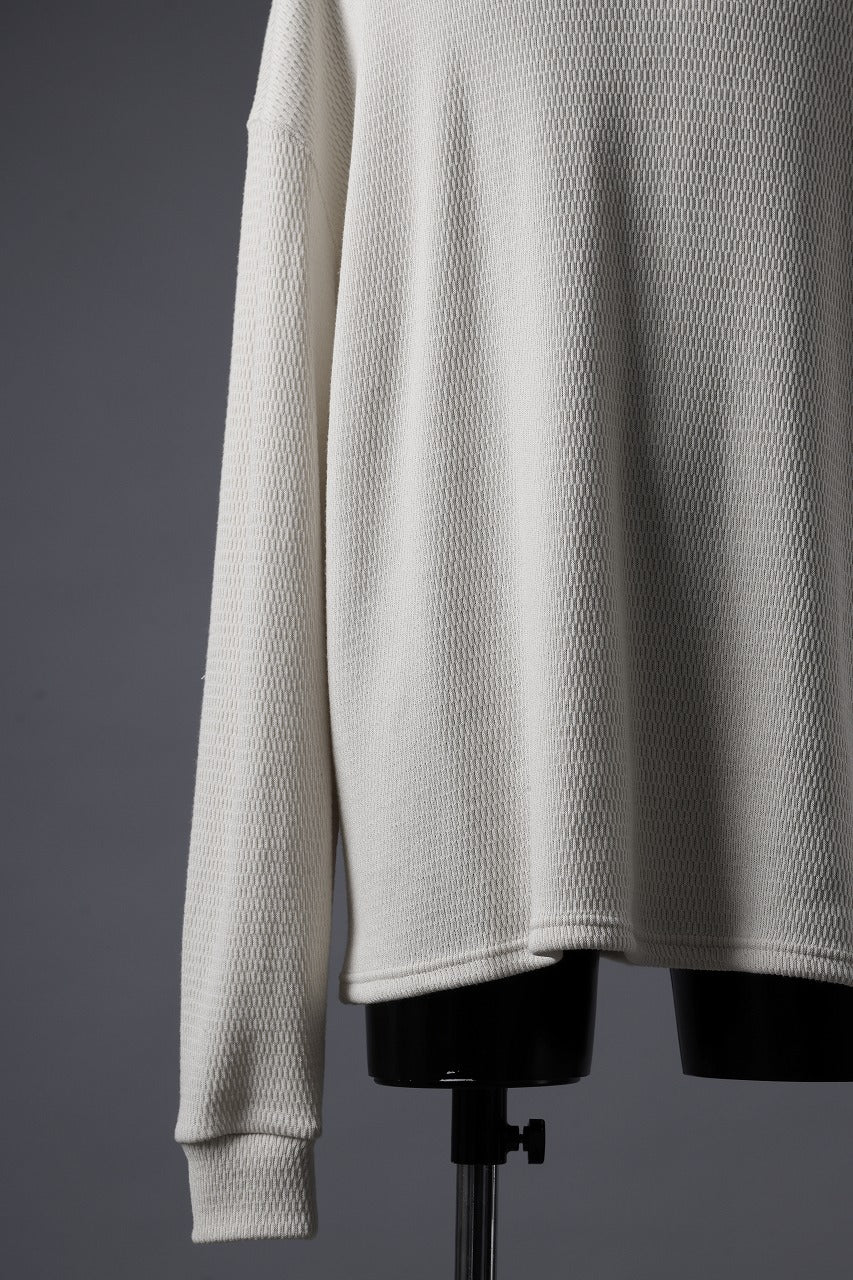 A.F ARTEFACT OVER SIZE FIT TOP / HONEY COMB WAFFLE KNIT JERSEY (IVORY)