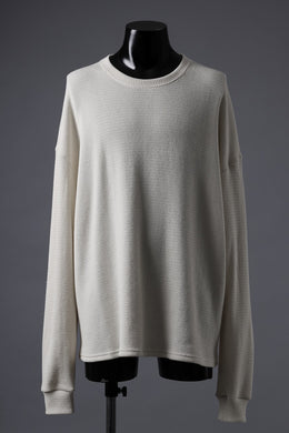 A.F ARTEFACT OVER SIZE FIT TOP / HONEY COMB WAFFLE KNIT JERSEY (IVORY)