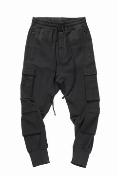 画像をギャラリービューアに読み込む, thom/krom MATMIX CARGO TROUSERS / STRUCTURED SOFT JERSEY (BLACK)