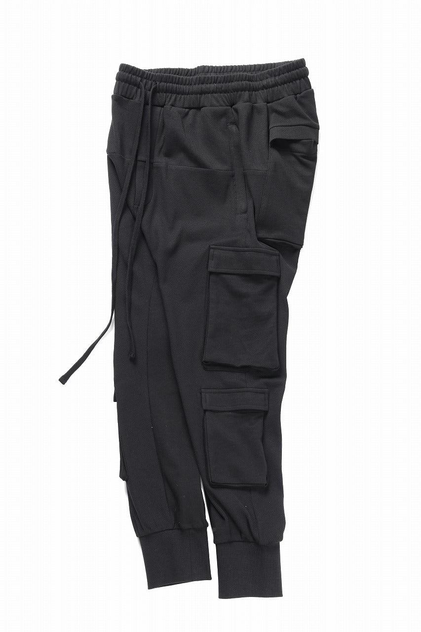 画像をギャラリービューアに読み込む, thom/krom MATMIX CARGO TROUSERS / STRUCTURED SOFT JERSEY (BLACK)