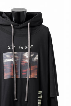 Load image into Gallery viewer, A.F ARTEFACT LAYERED SWEAT HOODIE / TYPE A PRINT (BLACK)