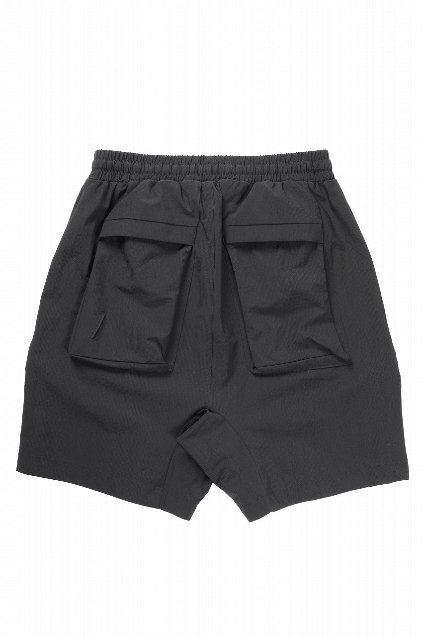 thom/krom ZIP DETAIL SHORTS / RIPSTOP STRETCH NYLON (BLACK)