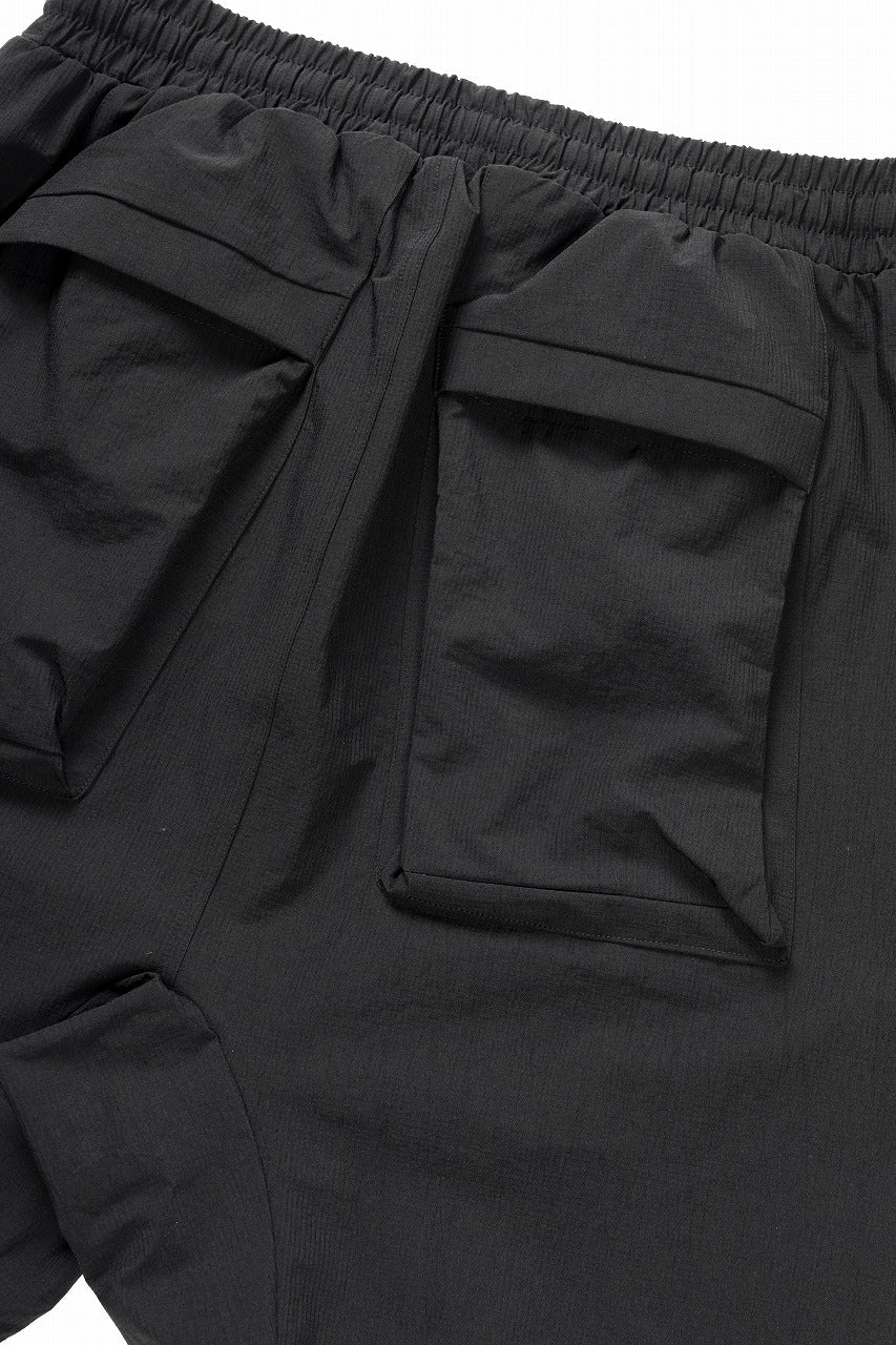 thom/krom ZIP DETAIL SHORTS / RIPSTOP STRETCH NYLON (BLACK)