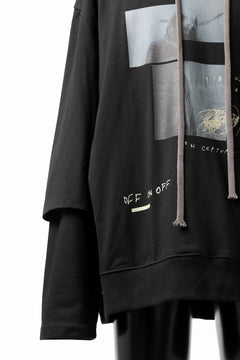 Load image into Gallery viewer, A.F ARTEFACT LAYERED SWEAT HOODIE / TYPE B PRINT (BLACK)