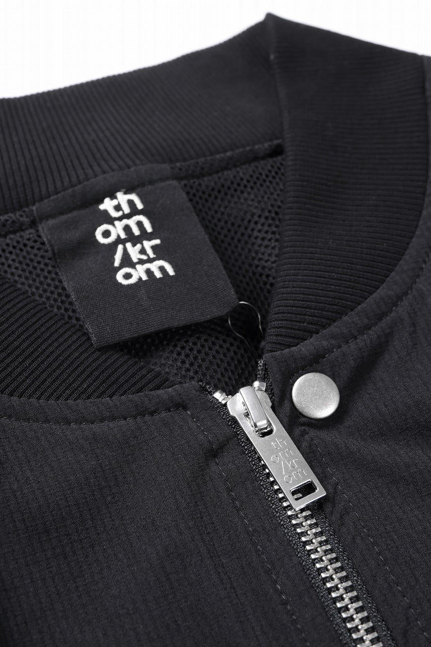 thom/krom BOMBER JACKET / RIPSTOP STRETCH NYLON (BLACK)