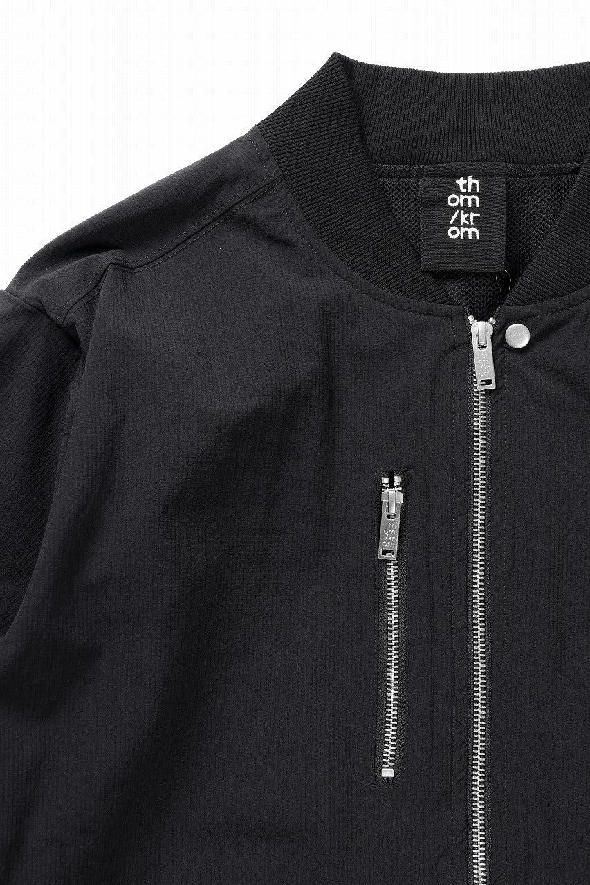 thom/krom BOMBER JACKET / RIPSTOP STRETCH NYLON (BLACK)