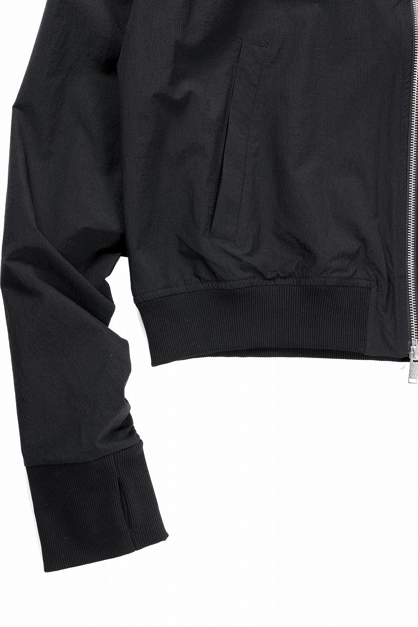 thom/krom BOMBER JACKET / RIPSTOP STRETCH NYLON (BLACK)